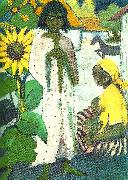 Otto Mueller zigenare med solrosor oil painting reproduction